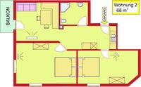 Grundriss Wohnung 2 - Ferienwohnung Tristner